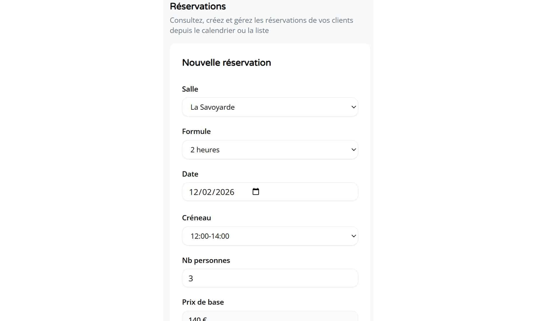 Ajouter une reservation sur mobile avec Simply Spa